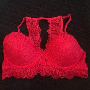 Red bralette size Large, Victoria’s Secret Pink